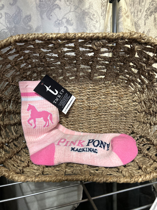 NEW Pink Pony Socks - Mackinac Island