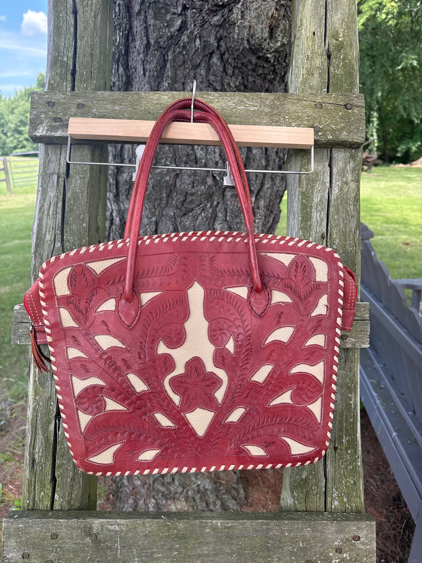 Hand-Tooled Purse and Wallet set